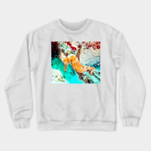 Orange Caribbean Sea Horse Crewneck Sweatshirt